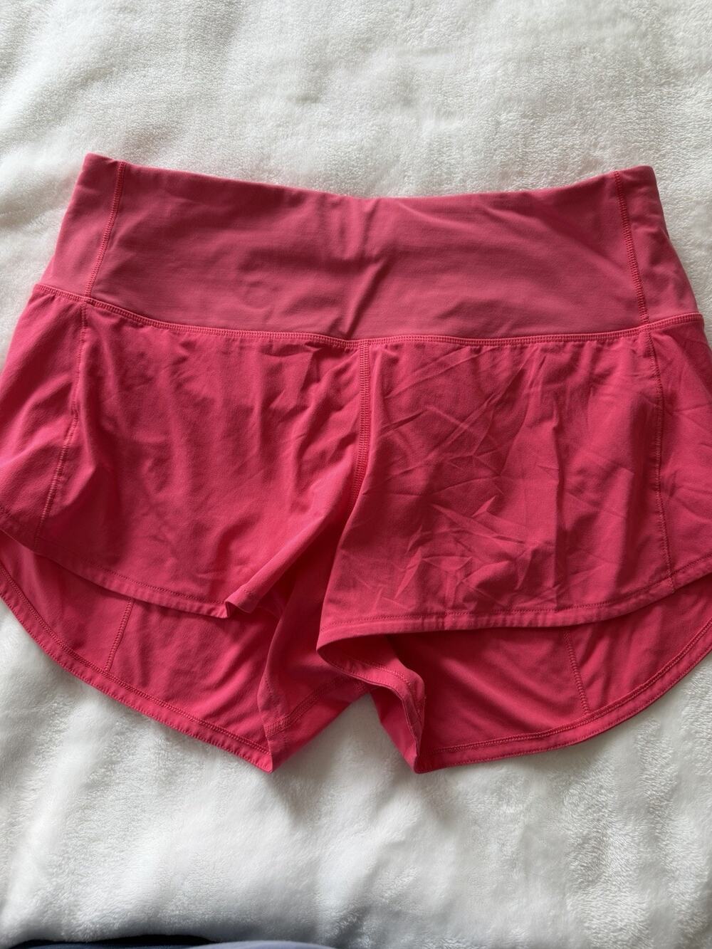 Lululemon Women's Sz8 Speed Up 2.5 Lined Shorts Hot Pink